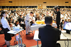 北川先生の「美容鍼灸」実技公開