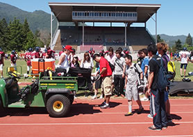 トレーナーの活躍を見学