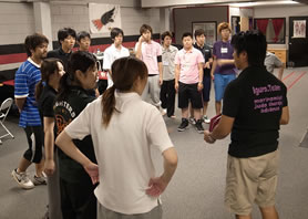 トレーニングルームにて実習