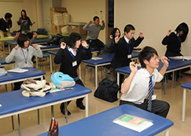 みんなで正しいスクワットの練習